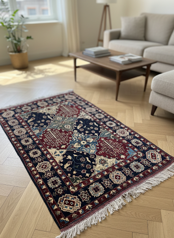 Tapis Afghan Aymaq Fait Main 100% laine