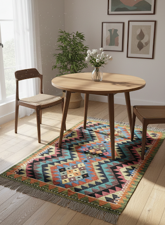 Petit Kilim Afghan Tela tapa Fait Main 100% Lain
