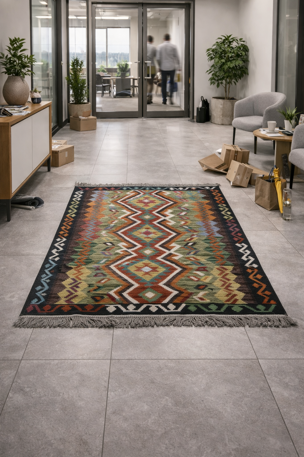 Kilim Afghan Zahra Fait Main 100% laine