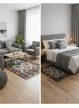 Tapis Kilim Sorma Qala 100% Laine