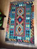 Kilim Afghan Kochak Fait Main Laine
