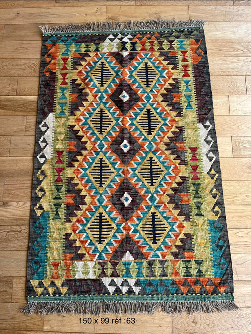 Kilim Afghan Chemtal Fait Main
