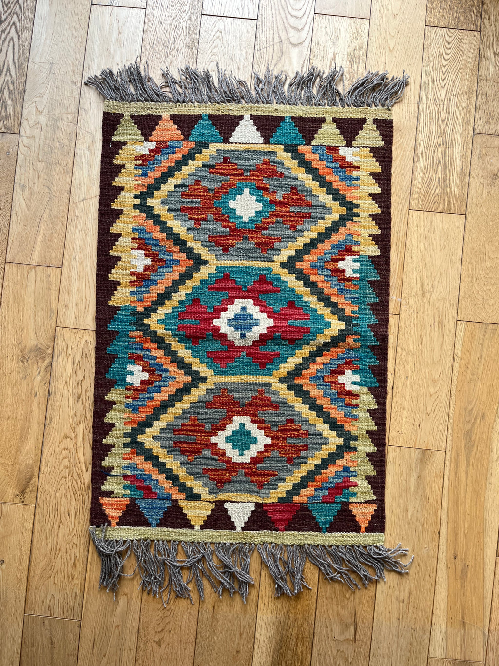 Petit Kilim Afghan Charbolak Fait Main 100% Laine