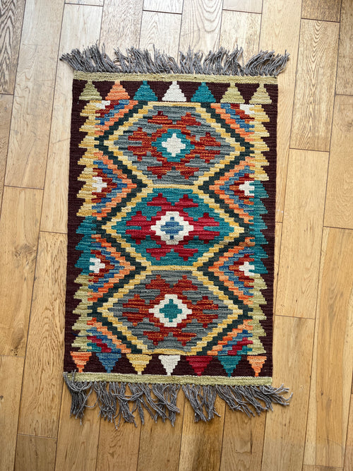 Petit Kilim Afghan Charbolak Fait Main 100% Laine