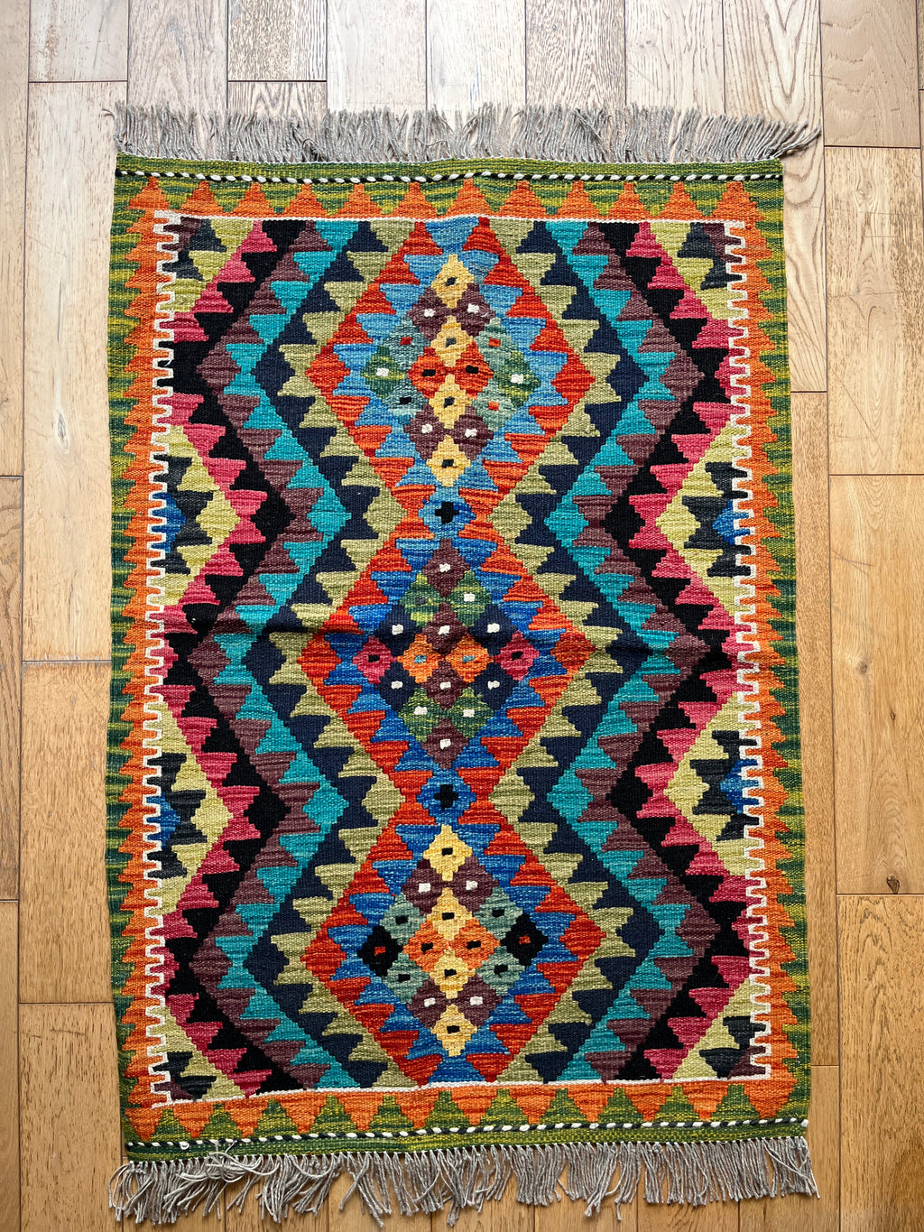 Petit Kilim Afghan Tela tapa