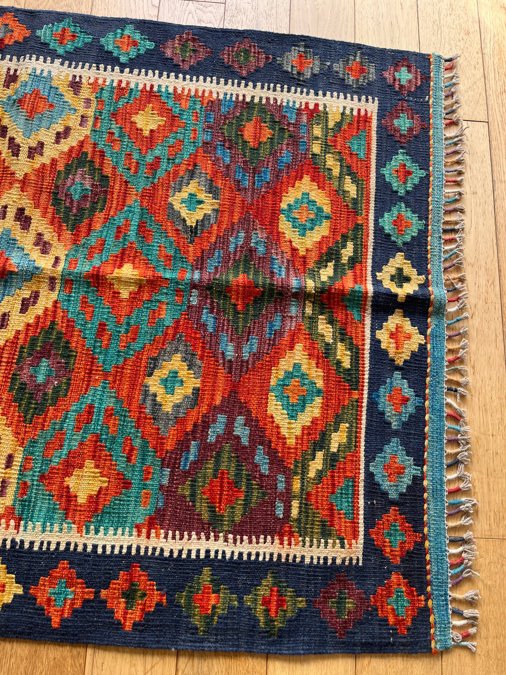 Kilim Afghan Balkhab Fait Main 100% Laine 