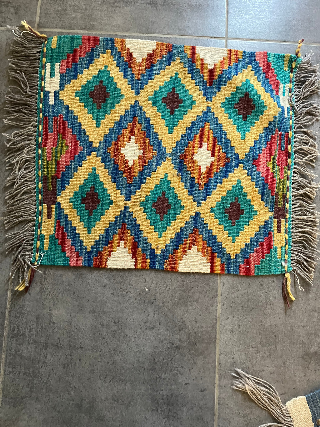 Kilim Afghan en Laine 100% Fait