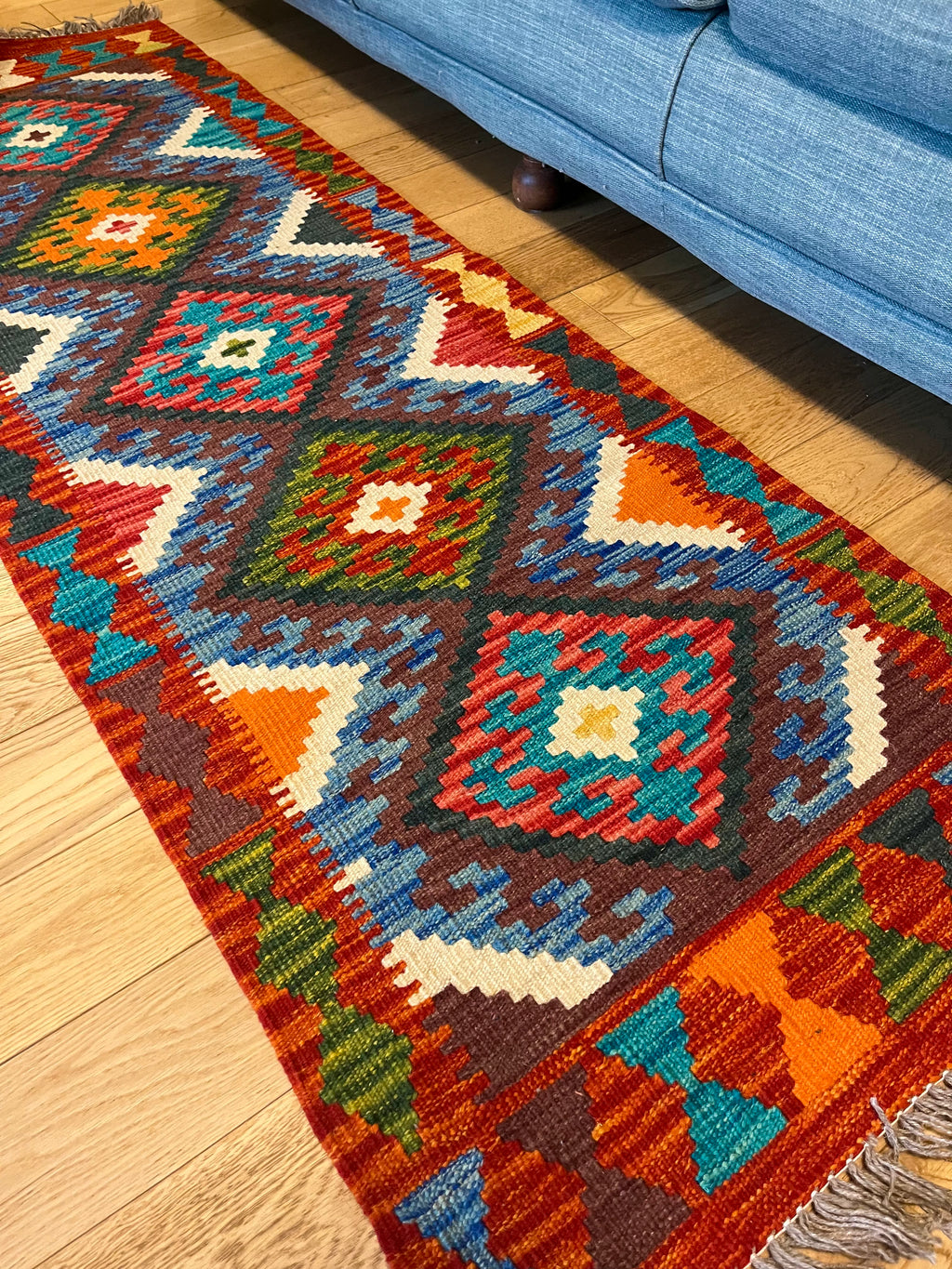 Kilim Couloir Afghan Dalan Fait Main 